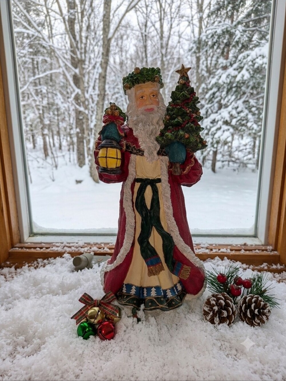 Traditional Red Santa Figurine Holiday Decor Father Christmas Saint Nicholas